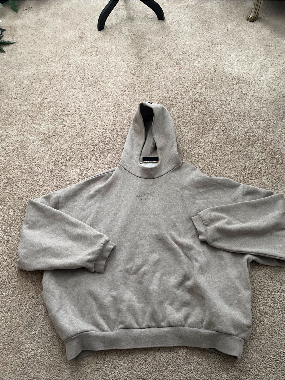 Fear of God Oversized Hooded Sweater in Light Gray